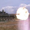 Tank při střelbě